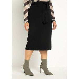 Eloquii tie waist midi skirt, size 14/16